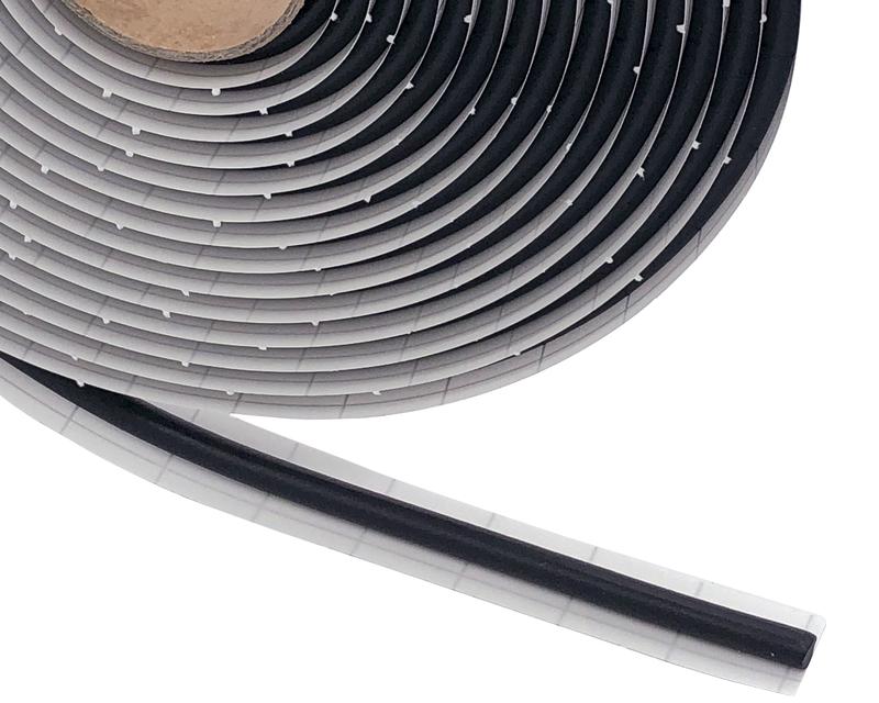 Black Butyl round Cord Butyl Tape Sealing Tape 6mmØ X 6Meter
